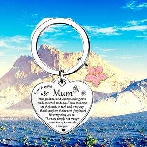 New - Stainless Steel - “I love you mum” - Keychain